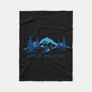 Boreal mountain california ski resort skiing skier fleece blanket