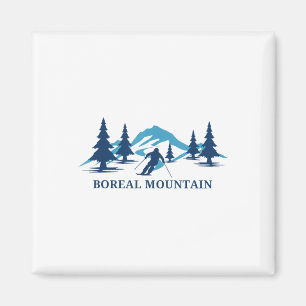 Boreal Mountain California Ski Resort Skiing Skier Magnet