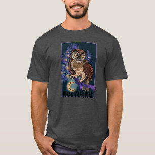 Boreal Night Tree Owl Noctural  T-Shirt