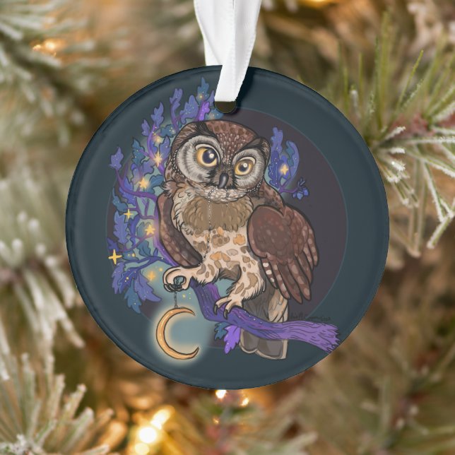 Boreal Night Tree Owl  Ornament (Tree)