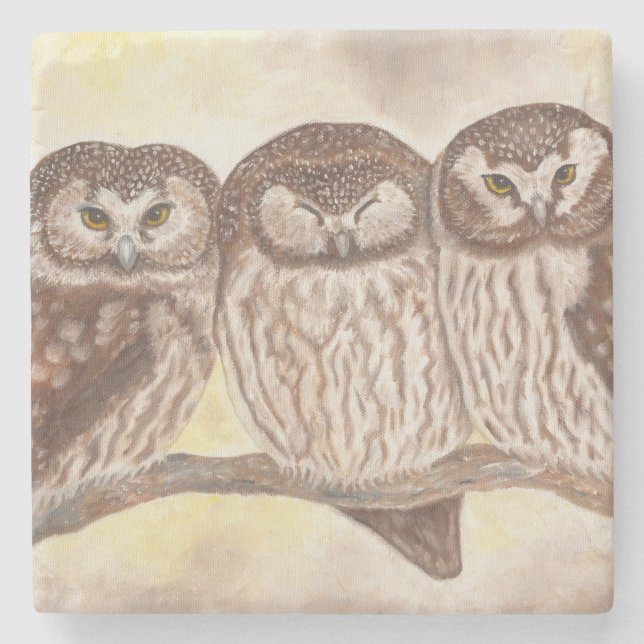 Boreal Owls coaster (Front)