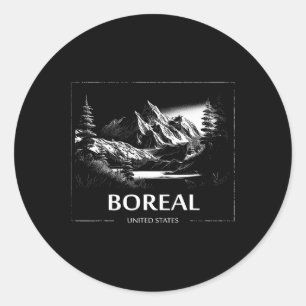 Boreal United States Ski Skiing Skier Classic Round Sticker