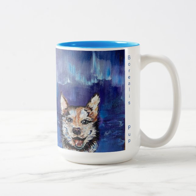 Borealis Pup 15 oz Mug (Right)