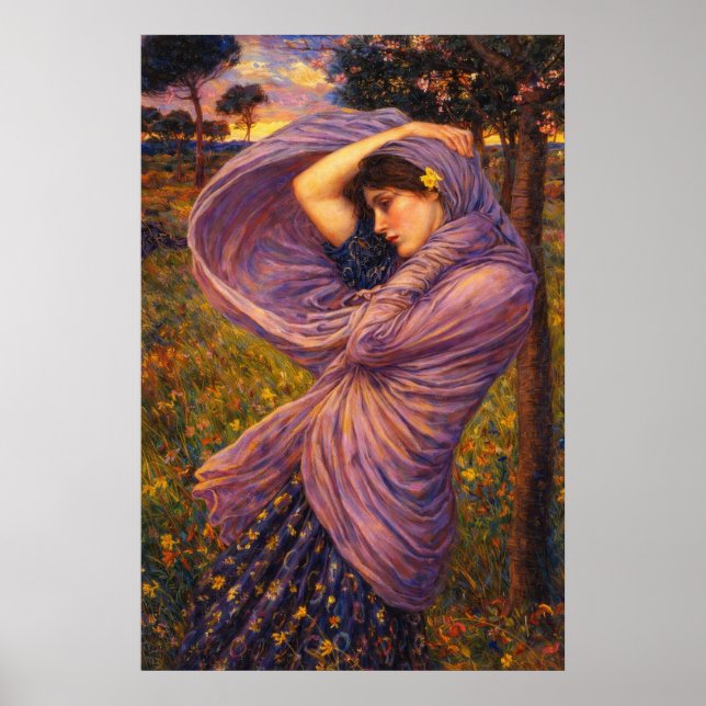 Boreas by John William Waterhouse Poster (Front)
