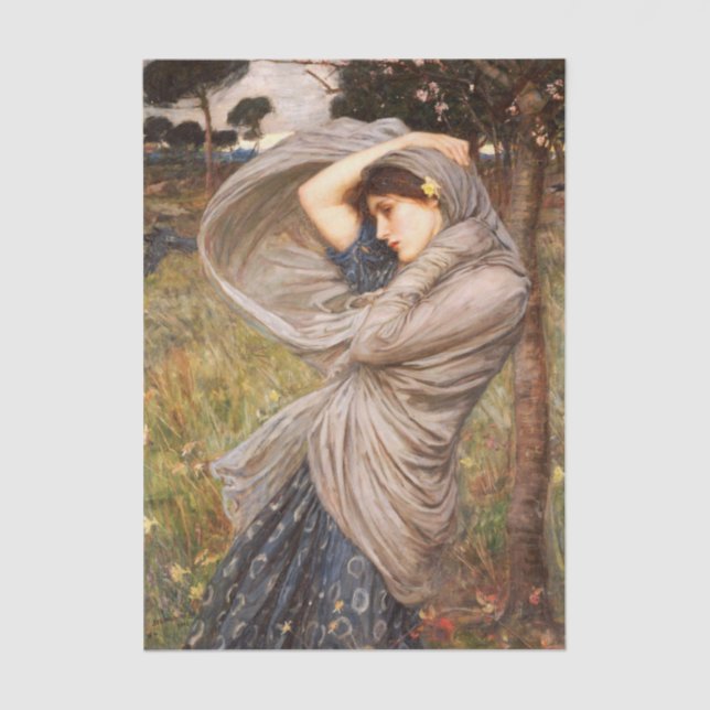 Boreas by John William Waterhouse Tissue Paper (Front)