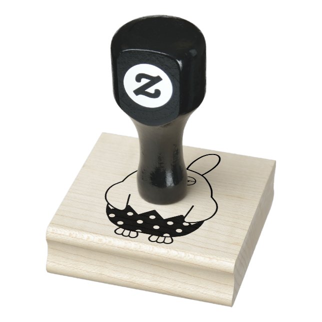 Bored Bunny Chick 02 Rubber Stamp (Stamp)