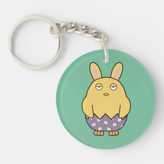 Bored Bunny Chick 03 Key Ring (Front)