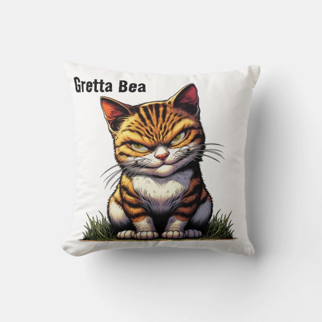 Bored Cat Cushion (Front)