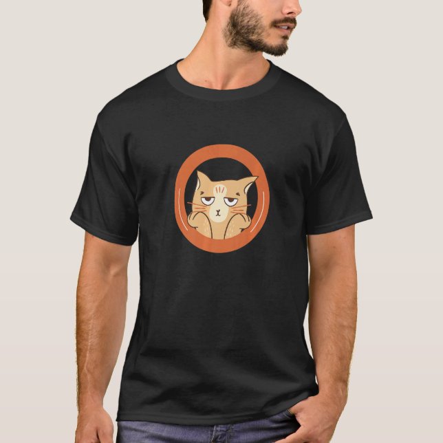 Bored Cat Pet  Unimpressed T-Shirt (Front)