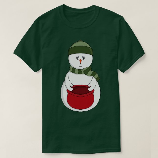 Bored Snowman T-Shirt (Design Front)