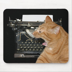 Bored writer mouse pad