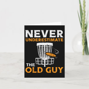 Boredkoalas Never Underestimate Old Guy Disc Golf Card