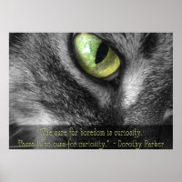 Boredom - Curiosity, Dorothy Parker quote poster