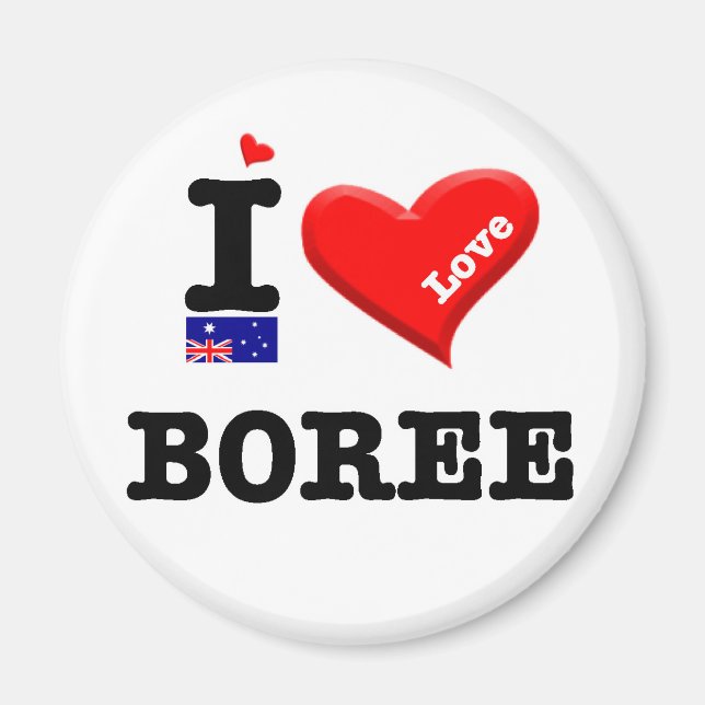 BOREE - I Love Magnet (Front)