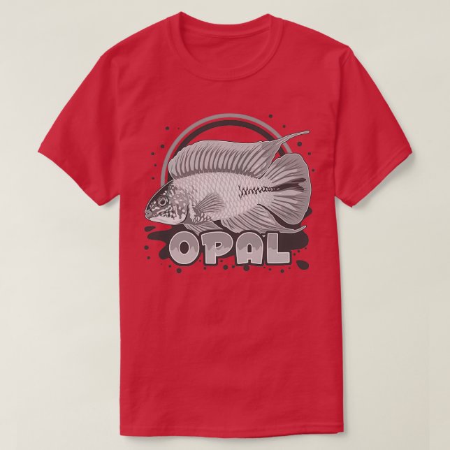 Borelli Dwarf Cichlid Apistogramma Opal Aquarium F T-Shirt (Design Front)