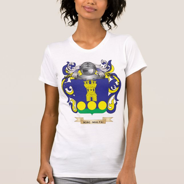 Borg-(Malta) Coat of Arms (Family Crest) T-Shirt (Front)