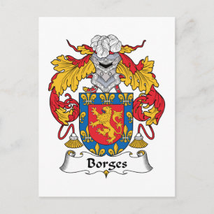 Borges Family Crest Postcard