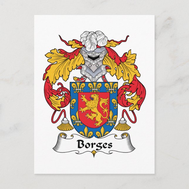Borges Family Crest Postcard (Front)