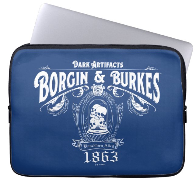 BORGIN & BURKES™ Dark Artefacts Store Graphic Laptop Sleeve (Front)