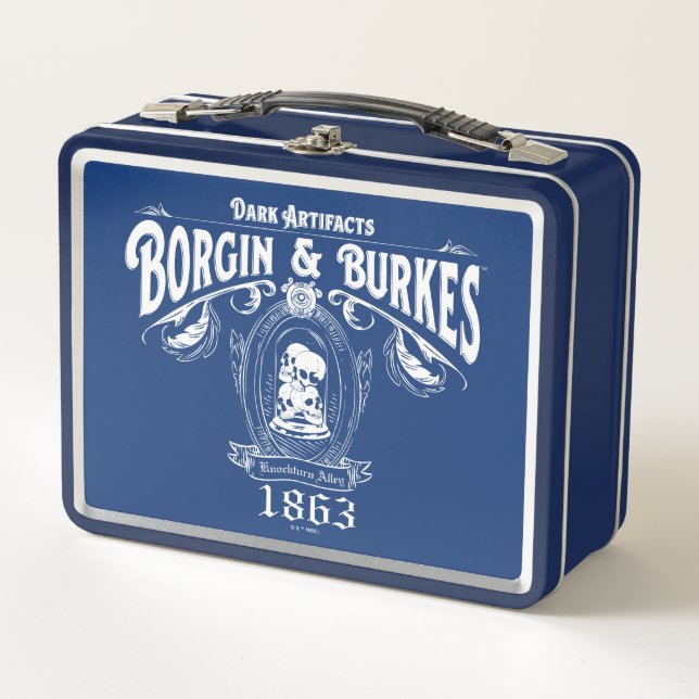 BORGIN & BURKES™ Dark Artefacts Store Graphic Metal Lunch Box (Front)