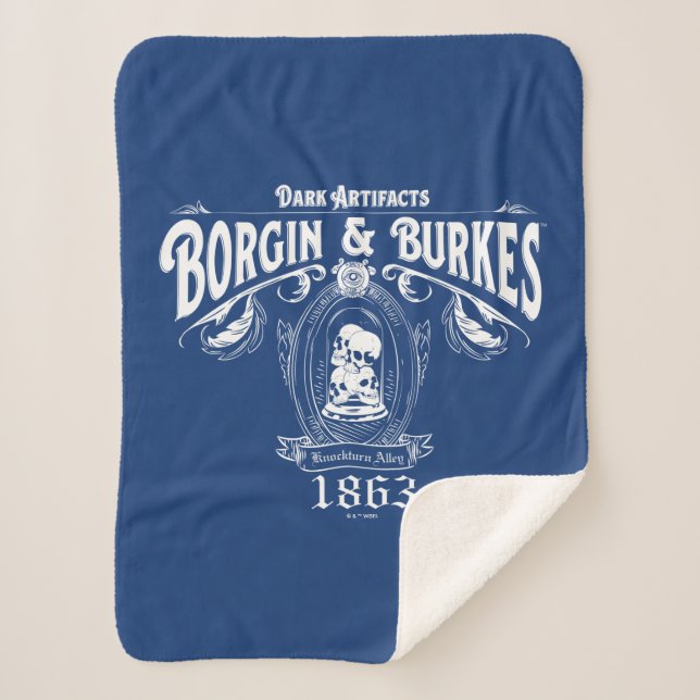 BORGIN & BURKES™ Dark Artefacts Store Graphic Sherpa Blanket (Front)