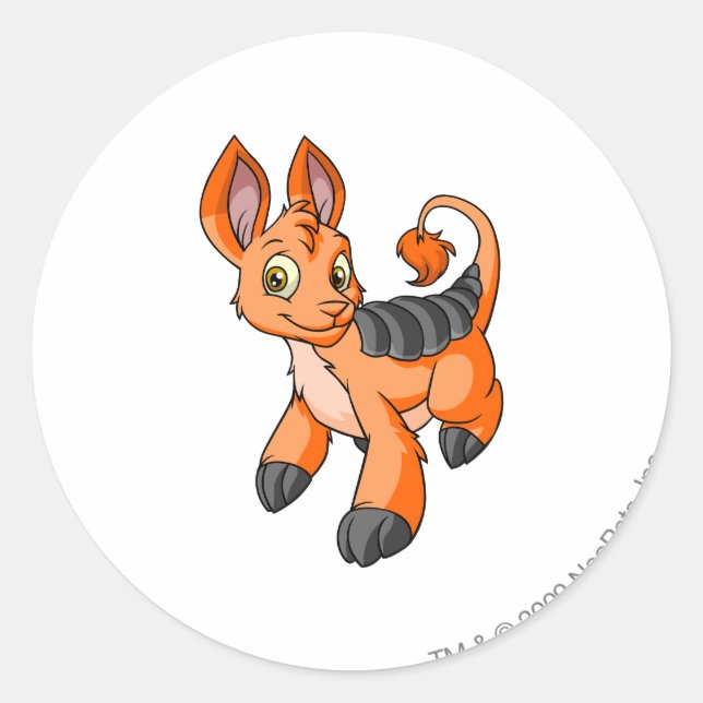 Bori Orange Classic Round Sticker (Front)