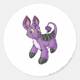 Bori Purple Classic Round Sticker