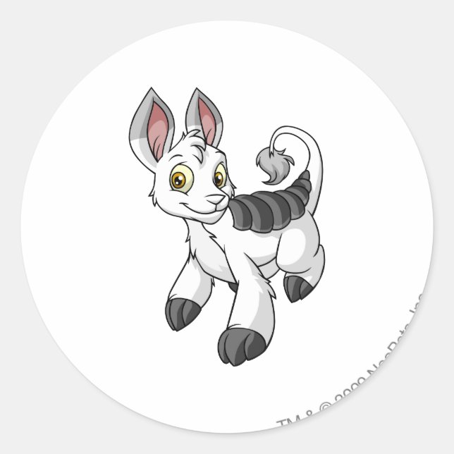 Bori White Classic Round Sticker (Front)