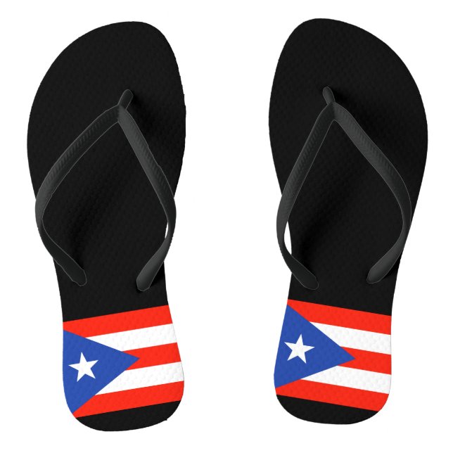 Boricua Bandera Puerto Rican Flag 4Hector Thongs (Footbed)