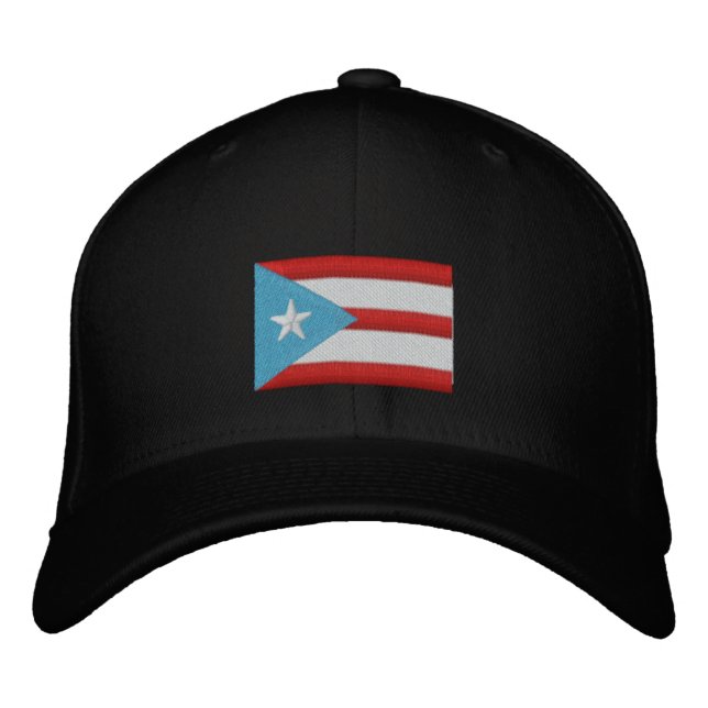 Boricua Flag Embroidered Baseball Cap (Front)