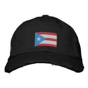 Boricua Flag Embroidered Hat
