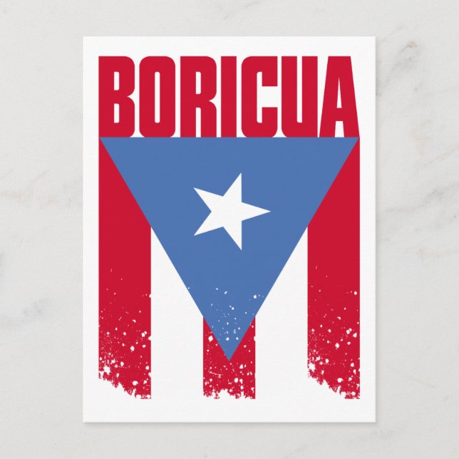 Boricua Flag Postcard (Front)