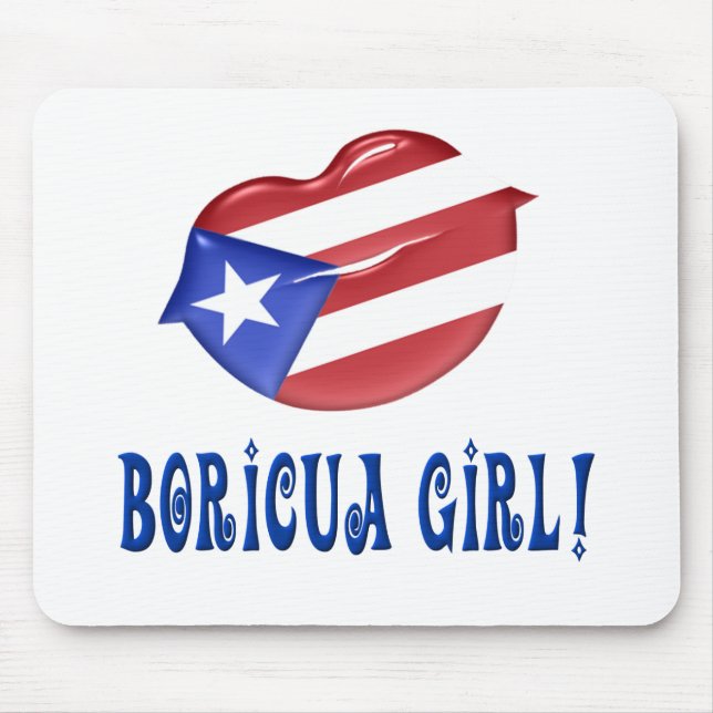 Boricua Girl Mouse Pad (Front)