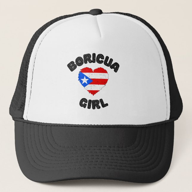 Boricua Girl Puerto Rico  Trucker Hat (Front)