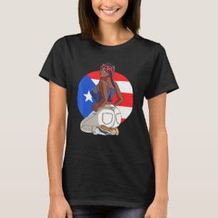 Boricua Morena Puerto Rican Girl Puerto Rico Flag T-Shirt