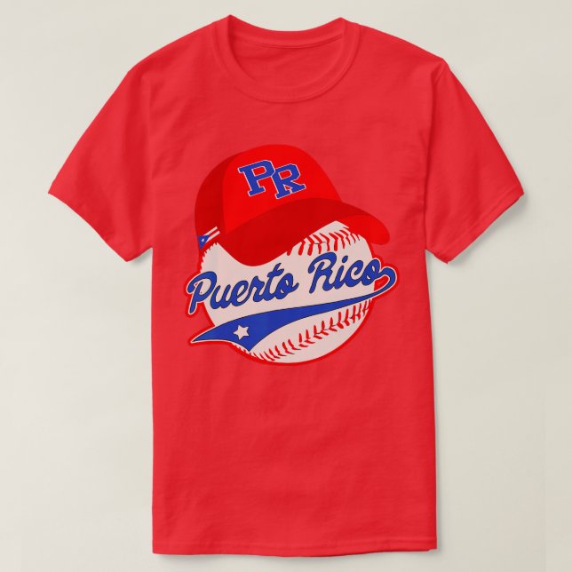 Boricua Puerto Rican Puerto Rico Baseball  T-Shirt (Design Front)