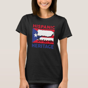 Boricua Puerto Rico Flag Hispanic Heritage Month K T-Shirt