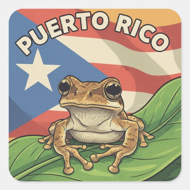 Boricua Square Sticker (Front)