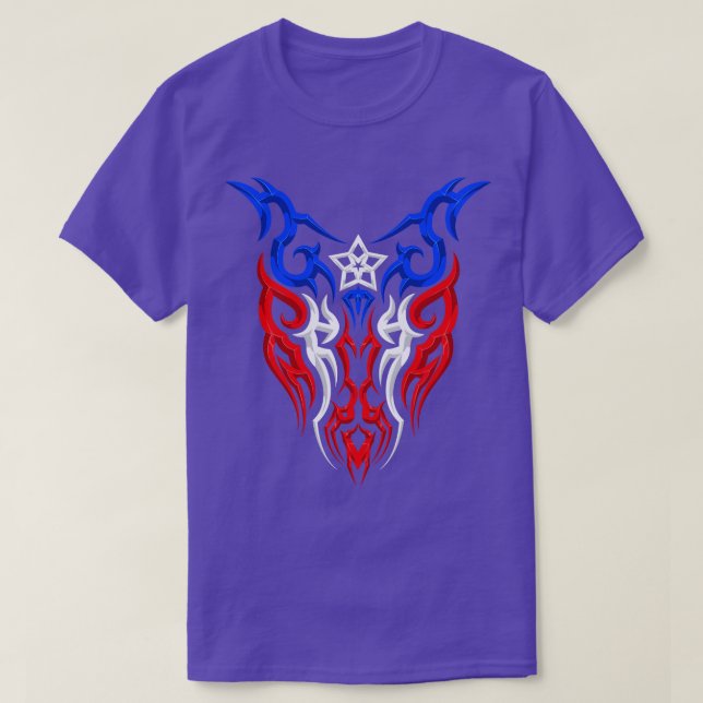 Boricua Tribal Flag Puerto Rico Pride T-Shirt (Design Front)