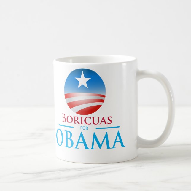 Boricuas for Obama Coffee Mug (Right)