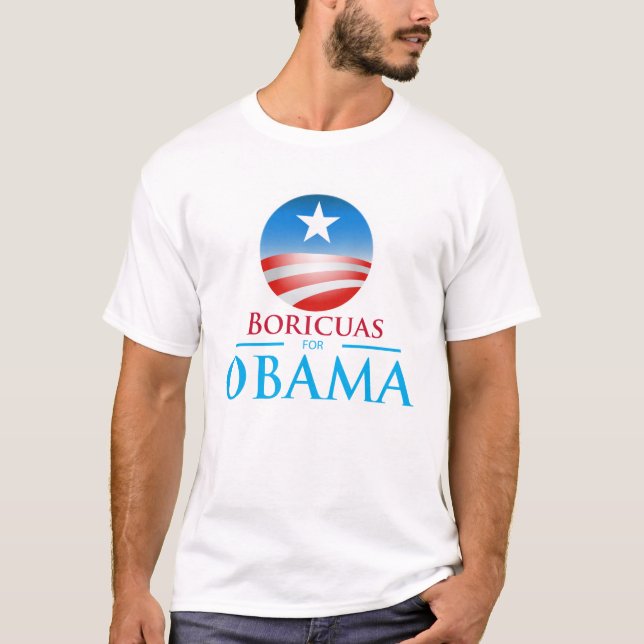 Boricuas for Obama T-Shirt (Front)
