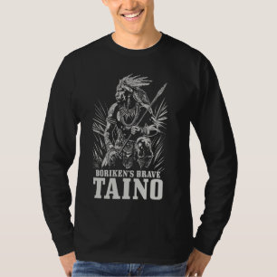 Boriken's Brave Taino Warrior Pride Indigenous Pue T-Shirt