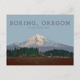 Boring, Oregon   Mt Hood Post Card