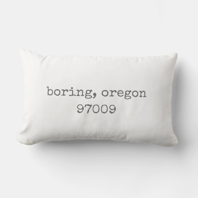 Boring, Oregon Zip Code Lumbar Pillow (Front)