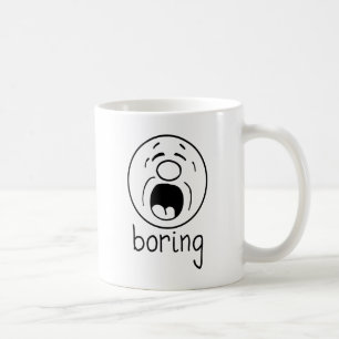 Boring whit coffee mug