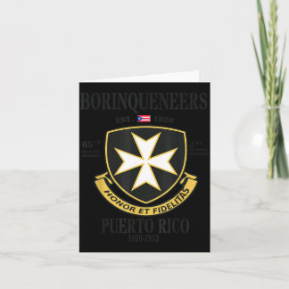 Borinqueneers 65th Infantry Regiment Puerto Rico Card