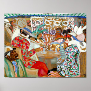 Boris Grigoriev - Parisian Cafe Poster