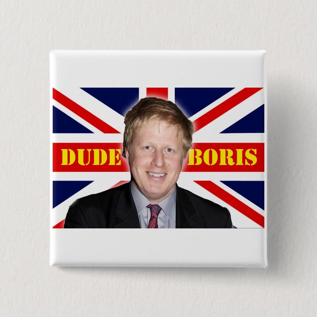 Boris Johnson DUDE 15 Cm Square Badge (Front)