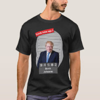 Boris Johnson 🤣 Funny Mugshot Novelty T-Shirt 