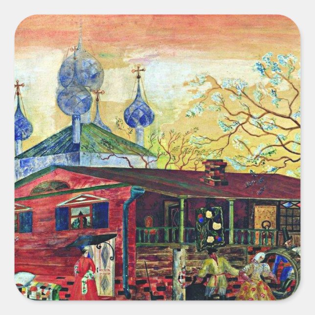 Boris Kustodiev, Shostakovich Museum of Art, Square Sticker (Front)